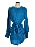 Entro Solid Blue Cocktail Dress Size S - photo 1