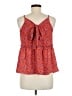 Sienna Sky 100% Polyester Orange Sleeveless Blouse Size M - photo 2