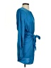 Entro Solid Blue Cocktail Dress Size S - photo 4