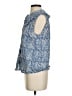 Sfera Blue Sleeveless Button-Down Shirt Size S - photo 5