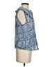 Sfera Blue Sleeveless Button-Down Shirt Size S - photo 4