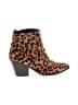 Nine West Animal Print Brown Ankle Boots Size 10 - photo 1