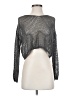 Shein 100% Polyester Metallic Gray Cardigan Size 4 - photo 1