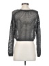 Shein 100% Polyester Metallic Gray Cardigan Size 4 - photo 2