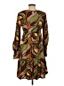 Assorted Brands 100% Viscose Print Brown Casual Dress Size EU 40 / US 10 - photo 2