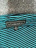 Elementz Stripes Teal 3/4 Sleeve Blouse Size XL - photo 7