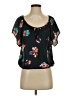 American Eagle Outfitters 100% Polyester Black Short Sleeve Blouse Size S - photo 1