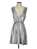 BB Dakota Metallic Silver Cocktail Dress Size 4 - photo 1
