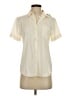 Theory Ivory Short Sleeve Silk Top Size P (petite) - photo 1