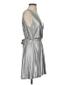 BB Dakota Metallic Silver Cocktail Dress Size 4 - photo 4