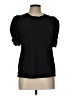 A.L.C. 100% Cotton Black Short Sleeve Top Size L - photo 1