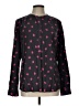 Boden 100% Viscose Hearts Black Long Sleeve Blouse Size 12 - photo 1
