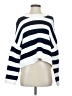 Moon & Madison Stripes White Pullover Sweater Size S - photo 1
