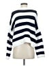 Moon & Madison Stripes White Pullover Sweater Size S - photo 2