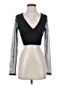 Blue Blush Black Long Sleeve Top Size S - photo 1