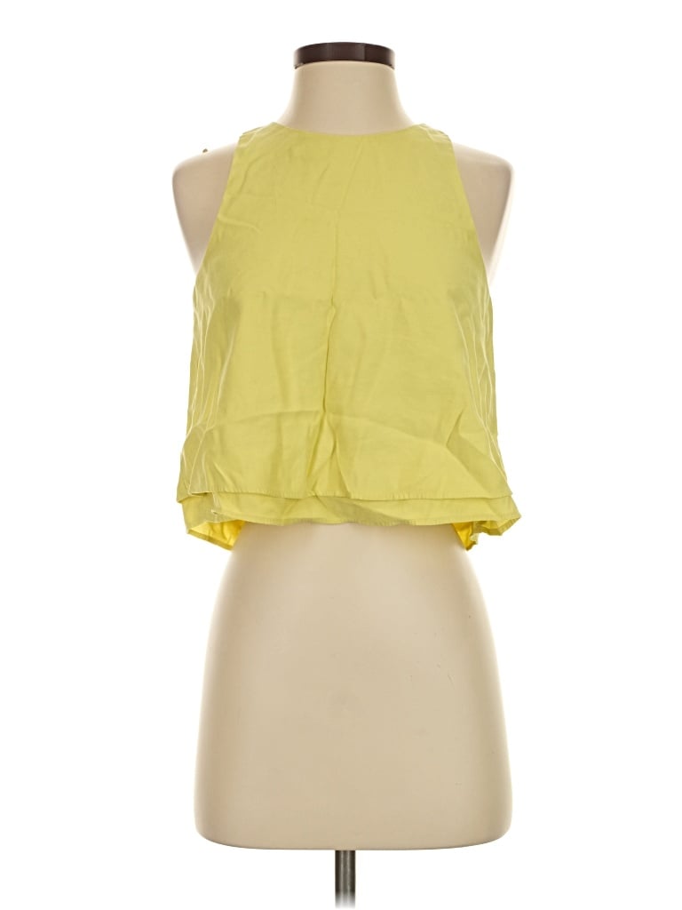 Pre-owned Mng Suit Sleeveless Blouse In Yellow