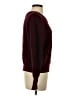 Elodie Solid Burgundy Pullover Sweater Size S - photo 4