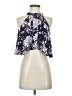 L'Atiste by Amy 100% Polyester Floral Blue Sleeveless Blouse Size S - photo 1