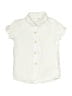 Assorted Brands 100% Cotton Solid Ivory White Short Sleeve Button-Down Shirt Size 100 cm / US 3-4 - photo 1