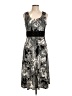 DressBarn Paisley Silver Cocktail Dress Size 10 - photo 1