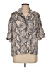 H&M 100% Viscose Animal Print Gray Short Sleeve Blouse Size M - photo 1