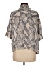 H&M 100% Viscose Animal Print Gray Short Sleeve Blouse Size M - photo 2