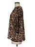 Bibi Animal Print Brown 3/4 Sleeve Blouse Size M - photo 5