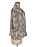 H&M 100% Viscose Animal Print Gray Short Sleeve Blouse Size M - photo 4