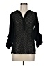 Calvin Klein Chevron-herringbone Black 3/4 Sleeve Blouse Size M - photo 1