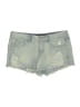 Express Jeans Hearts Green Denim Shorts Size 8 - photo 1