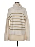 Lilla P Stripes Ivory Wool Pullover Sweater Size M - photo 1