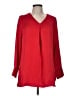 Chico's 100% Polyester Red 3/4 Sleeve Blouse Size Med (1) - photo 1