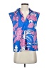 MNG 100% Cotton Blue Sleeveless Button-Down Shirt Size 4 - photo 1