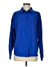 DKNY 100% Polyester Blue Long Sleeve Blouse Size M - photo 1