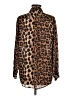 Abbeline 100% Polyester Animal Print Brown Long Sleeve Blouse Size M - photo 2