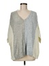 Love Stitch Color Block Gray Poncho Size M - photo 1
