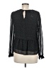 Ann Taylor LOFT 100% Polyester Black Long Sleeve Blouse Size M - photo 2