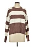 Originality Stripes Brown Pullover Sweater Size L - photo 1