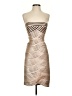 BCBGMAXAZRIA 100% Polyester Metallic Tan Cocktail Dress Size 0 - photo 1