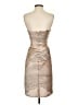 BCBGMAXAZRIA 100% Polyester Metallic Tan Cocktail Dress Size 0 - photo 2