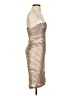 BCBGMAXAZRIA 100% Polyester Metallic Tan Cocktail Dress Size 0 - photo 4