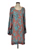 Escapada 100% Rayon Print Teal Casual Dress Size S - photo 1