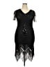 Assorted Brands 100% Polyester Black Cocktail Dress Size XXL - photo 1