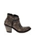 Old West Brown Ankle Boots Size 7 1/2 - photo 1