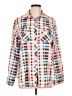 Unbranded 100% Polyester Plaid Pink Long Sleeve Blouse Size L - photo 1