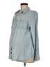 Ingrid + Isabel 100% Lyocell Blue Long Sleeve Button-Down Shirt Size Med Maternity (2) - photo 1