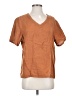 Threads 100% Linen Brown Short Sleeve Top Size S - photo 1