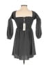 Likely 100% Polyester Houndstooth Gray Casual Dress Size XS - photo 2