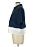 Talbots 100% Cotton Color Block Blue Short Sleeve Blouse Size Lg Petite - photo 5