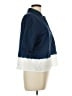 Talbots 100% Cotton Color Block Blue Short Sleeve Blouse Size Lg Petite - photo 4
